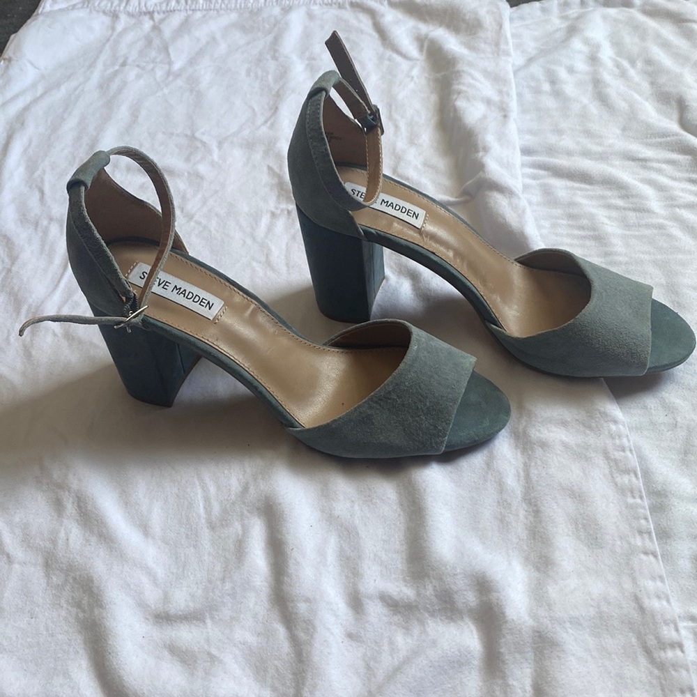 Light blue Steve Madden ankle strap sandal